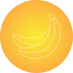 Bananas single vector icon illustration