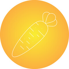 Carrot single vector icon illustration