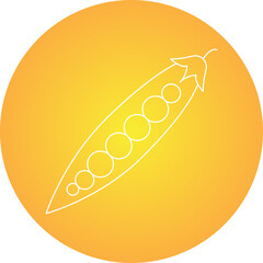 Peas single vector icon illustration