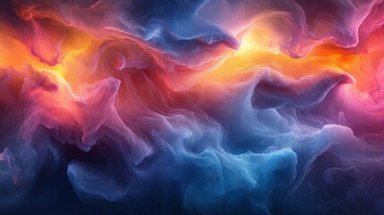 Fototapeta premium Dynamic Colorful Energy – Surreal Space Clouds 