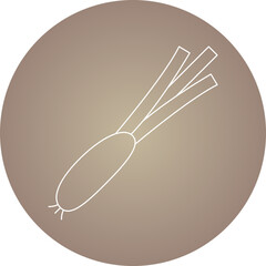 Spring Onion single vector icon illustration