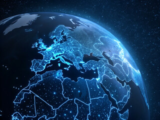 Fototapeta premium Colorful Abstract Globe Visualization