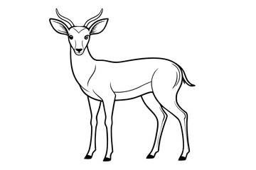 Obraz premium Barasingha Vector Illustration. Perfect for Wildlife Themed Designs