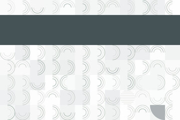 Modern Abstract Design Featuring Green Arcs and Geometric Shapes on a Soft White Background