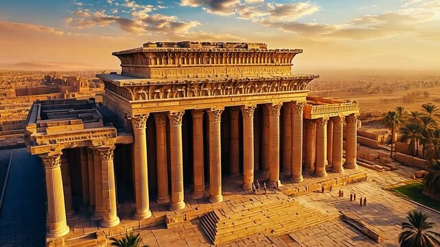 Experience the breathtaking beauty of Bacchus Temple at sunset in Baalbek