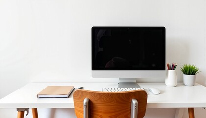 Minimalist desk setup, natural light, calm and productive vibe