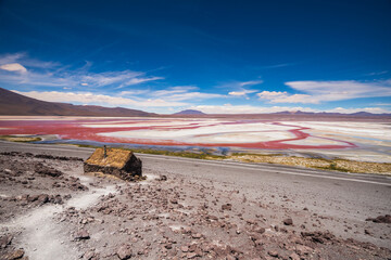 Bolivia, the southwest of the Altiplano. Eduardo Avaroa Andean Fauna National Reserve. Laguna...