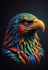 Fototapeta premium A stylish eagle logo that symbolizes strength, power and freedom. Ideal for brands looking for a powerful and dynamic visual identity