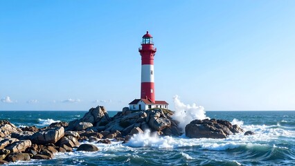 Obraz premium lighthouse in the sea