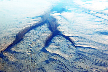 Aerial view of Greenland in winter © Jenny Thompson