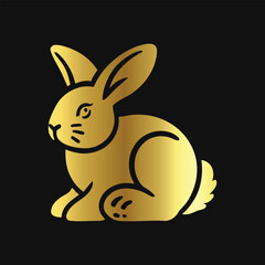 Elegant Gold Bunny Contour: High-End and Exclusive Look
