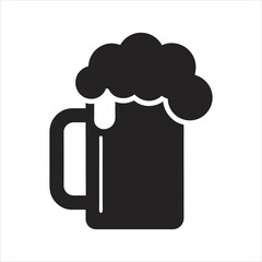  Beer Mug Silhouette Icon Classic Vector Art