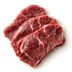 Obraz premium Freshly cut beef steaks ready for grilling or cooking inspired meals in the kitchen