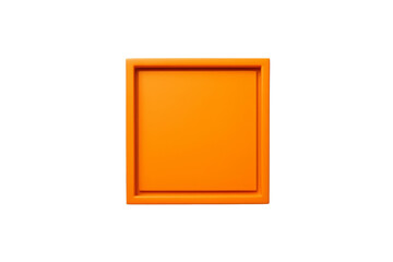 Square empty orange frame or border with orange space.