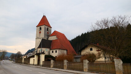 Fototapeta premium Pfarrkirche Unteraspang, Marktgemeinde Aspang-Markt