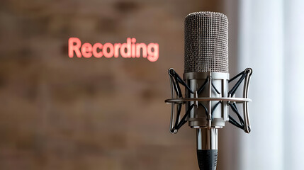 Fototapeta premium Studio Microphone Ready for Recording