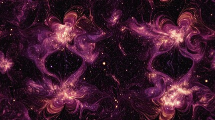 Obraz premium Cosmic Nebula Swirling Galaxy Abstract Art