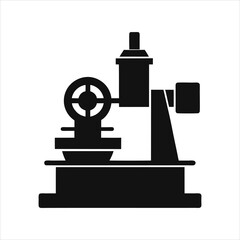 Machinery Lathe Icon for Factory and Workshop Logo