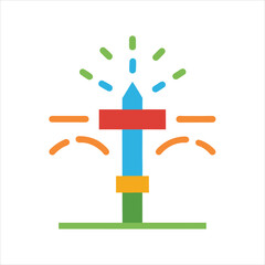 Special Sprinkler Icon Modern Lineal Vector Design