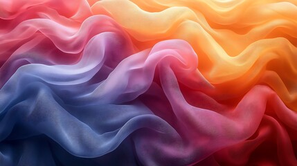 Fototapeta premium Artistic flowing silk fabric layers high resolution hd photo