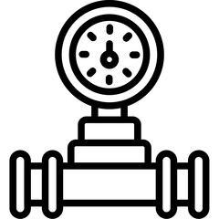 Water Flow Meter Icon