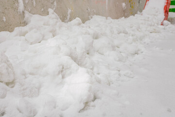 City covered in snow after a heavy snowfall