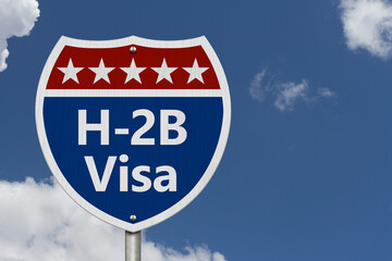 H2b Visa highway sign