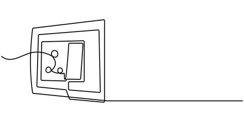 WebLarge Safe Bank, protection, security one line art. Continuous line drawing of bank, money, finance, financial, payment, data, savings, economic, credit with inscription, lettering, handwritten. 
