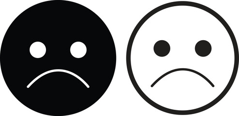 Emoji face icon in flat line set. isolated on transparent background Doodle drawn sketch style. with different expression emotion