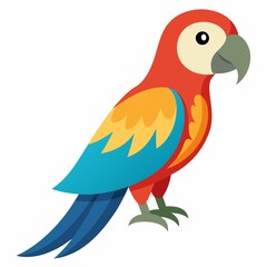 parrot on white background © MdAsabbir