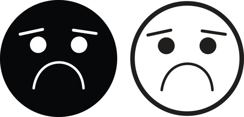 Emoji face icon in flat line set. isolated on transparent background Doodle drawn sketch style. with different expression emotion
