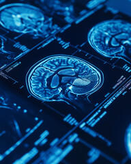 MRI brain scan with detailed neurological imaging