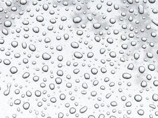 Water drops on grey background