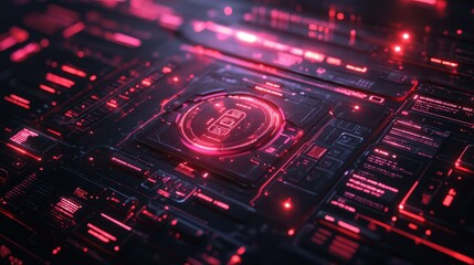 Fototapeta premium Data Breach Prevention: Encryption and Protection from Hackers and Scammers