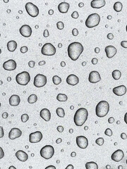 Water drops on grey background