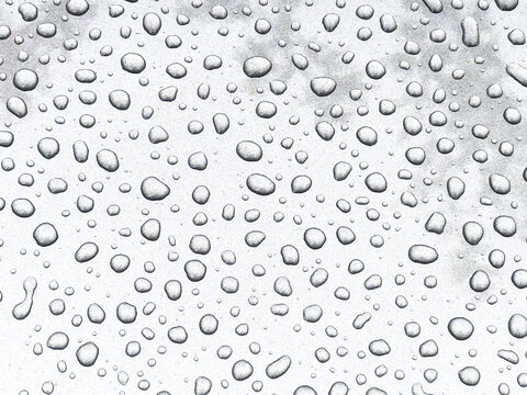 Water drops on grey background - Powered by Adobe