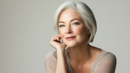 Obraz premium Model poses gracefully, serene