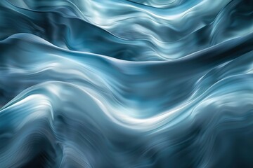 Obraz premium Abstract fluid art with flowing blue and white tones for modern design