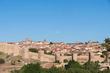 photographs of the landscapes of the Spanish fortified walled city of Ávila