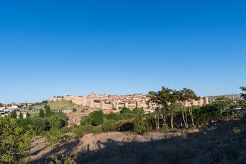 photographs of the landscapes of the Spanish fortified walled city of Ávila