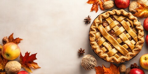 Apple pie food banner