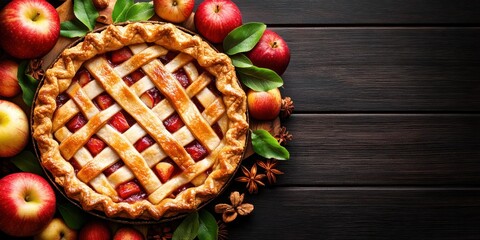 Apple pie food banner
