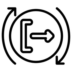 Emergency Exit Route Icon