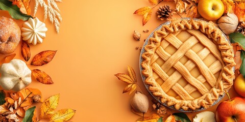 Apple pie food banner