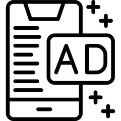 Fototapeta premium Display Ads Icon