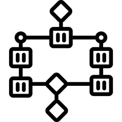 Swimlane Diagram Icon