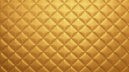 Fototapeta premium Golden Quilted Leather Texture, Luxury Background