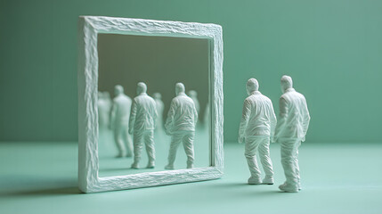 Optical Illusion – Mirror Reflection Surreal Scene