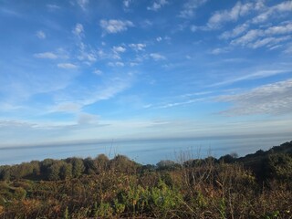 clouds over the mountains