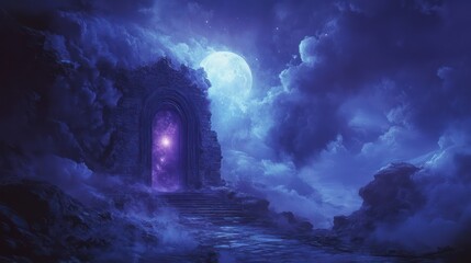 The celestial portal allows passage to a different starry dimension